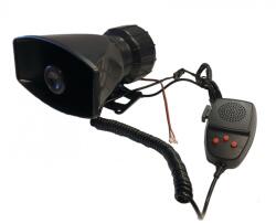  3 szólamú kapcsolós mikrofonos sziréna 12V, 50W