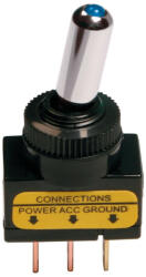 LAMPA Led-es kapcsoló - kék - 12/24V