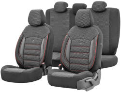 AMiO Otom Sport Plus- 11 részes üléshuzat szett- légzsákos - fekete/piros
