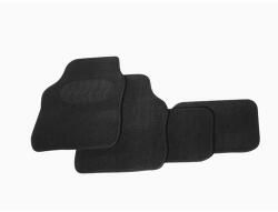  4 részes autószőnyeg szett, taposóbetéttel, szövet, fekete színű