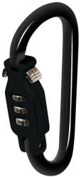 LAMPA Guliver számzáras karabiner - fekete
