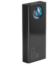 Baseus AMBLIGHT vésztöltő 4 USB+Type-C+microUSB aljzat (30000mAh, 65W, PD gyorstöltő 3.0, LED kijelz