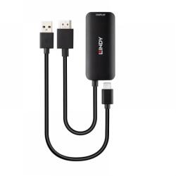 Lindy HDMI USB 2.0 Type C Convertor Negru 20cm 43423 (43423)