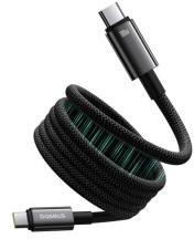 Baseus TUNGSTEN GOLD MAGNETIC adatkábel (Type-C - Type-C, 100W, PD gyorstöltő, 100cm, mágneses, töré