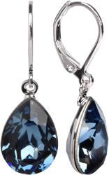 Levien Elegáns kristály fülbevaló Pear Denim Blue