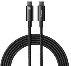 Baseus TUNGSTEN GOLD adatkábel (Type-C - Type-C, 240W, PD gyorstöltő, 100cm, törésgátló) FEKETECAWJ0