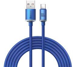 Baseus CRYSTAL SHINE adatkábel (USB - Type-C, 100W, PD gyorstöltő, 200cm, cipőfűző) SÖTÉTKÉKCAJY0005 (121940)