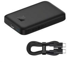 Baseus MAGNETIC MINI AIR vésztöltő Type-C aljzat (6000mAh, 20W, gyorstöltő, wireless, MagSafe + Type