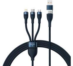 Baseus adatkábel (2in1 USB/Type-C - 3in1 lightning/microUSB/Type-C, 5A, gyorstöltő, 100W, 120cm) SÖT