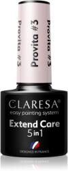 Claresa Extend Care 5 in 1 Provita bázis lakk zselés műkörömhöz regeneráló hatással árnyalat #3 5 g