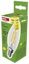 EMOS LED FLM gyertya 7W(75W) 1055lm E14 WW (1525731258)