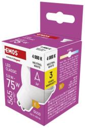 EMOS LED CLS MR16 5, 8W (75W) 565lm GU10 NW (1525730428)