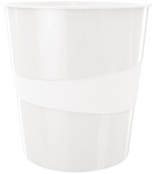 Leitz Hulladékkosár WOW, gyöngyházfehér (52781001)