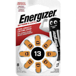Energizer ZA13 hallókészülék elem, cink-levegő, 1, 4V, 280 mAh, 8 db, Energizer ZA13, PR48 (E301431600)