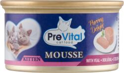 PreVital Mousse teljes értékű állateledel kölyökmacskák számára borjúval 85 g