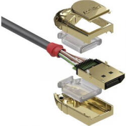 Lindy Kijelző csatlakozó Csatlakozókábel [1x DisplayPort dugó - 1x DisplayPort dugó] 3.00 m Szürke (36293)