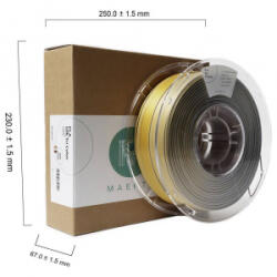 Maertz PLA Silk Tri Color nyomtatószál 1.75mm, 1kg selymesen fényes arany-ezüst-rézszínű (PMMA-1022-004) (PMMA-1022-004)