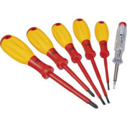 HAZET VDE Csavarhúzó készlet 6 részes Hazet Egyeneshornyú, Kereszthornyú Phillips (810/6VDE)