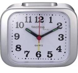 Technoline Kvarc analóg ébresztőóra, ezüst, Techno Line Geneva XL (Model XL silber)