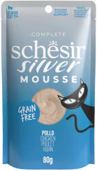 Schesir 24x80g Schesir Silver Mousse csirke senior nedves macskatáp