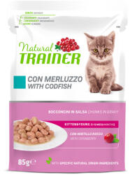 Natural Trainer 24x85g Natural Trainer Kitten & Young nedves macskatáp - Tőkehal