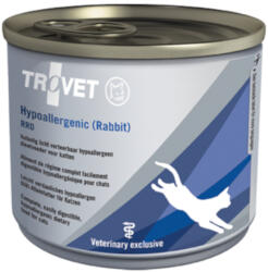 TROVET 12x200g Trovet Hypoallergenic RRD rabbit & rice nedves macskatáp