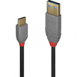 Lindy USB 2.0 Csatlakozókábel [1x USB 2.0 dugó, A típus - 1x USB-C dugó] 0.50 m Fekete (36885)