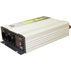 e-ast Szinuszos jellegű inverter, 1200 W, 12 V/DC (11 - 15 V) - 230 V/AC · 5 V/DC USB, e-ast HighPower HPL 1200-D-12 (777-120-12-D-D)