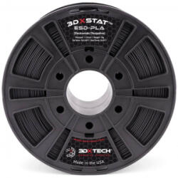 3D Xtech 3DXSTAT Conductive ESD 3D nyomtatószál PLA műanyag közel szagtalan, ütésálló 1.75 mm 750 g Fekete 1 db (PLA2010750BK0) (PLA2010750BK0)