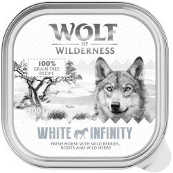 Wolf of Wilderness 24x300g Wolf of Wilderness Adult - Single Protein tálcás gazdaságos csomag nedves kutyatáp White Infinity - ló