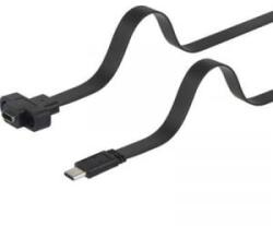 Renkforce USB 3.0 Hosszabbítókábel [1x USB-C dugó - 1x USB-C alj] 25.00 cm Fekete Csavarozható, Nagy rugalmasságú (RF-3415030)