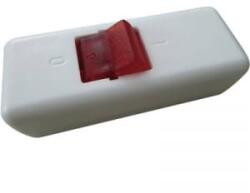 inter Bär világítós 2 pólusú zsinórkapcsoló, 10 A 250 V/AC, fehér (piros) (8010-108.01)