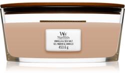 WoodWick Vanilla & Sea Salt ароматна свещ с дървен фитил (hearthwick) 453.6 гр