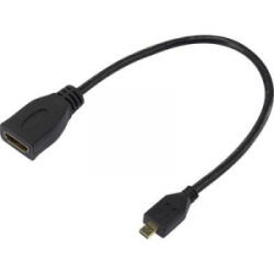 SpeaKa HDMI Átalakító [1x HDMI dugó, D mikro - 1x HDMI alj] Fekete Aranyozatt érintkező (SP-7870588)