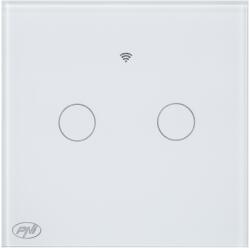 PNI SafeHome PT202L Intelligens érintőkapcsoló, Wi-Fi, 10A, Tuya Smart alkalmazás, Alexa és Google Asszisztens kompatibilis, Fehér (PNI-PT202L)