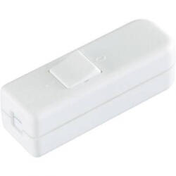 inter Bär 1 pólusú zsinórkapcsoló, 6 A 250 V/AC, fehér (8006-008.01)