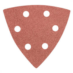 GRAPHITE Csiszolópapír deltacsiszolóhoz 93x93mm, K120, 5db. , lyukas (55H767)