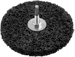 GRAPHITE Tisztítókorong szilikon karbidos műanyag szálakkal, fémcsiszoláshoz, 125x14x6mm, csapos, fúrógépekhez (58T451)