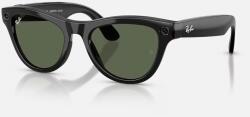 Meta RAY-BAN Meta Skyler (Standard) Smart Glasses (Gen 2) - Shiny Black, G-15 Green (RW4014)
