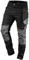 NEO TOOLS Munkanadrág karcsúsított(slim fit), 60% pamut, 37% polyester, 285 g/m2, lecsatolható szerszámzsebek, M (81-239-M)