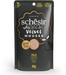 Schesir 24x80g Schesir After Dark Velvet Mousse csirke nedves macskatáp