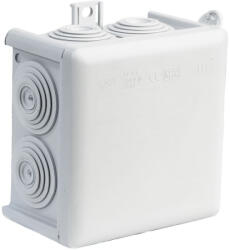 Univolt Kötődoboz vakolat fölé J80B halogénmentes világosszürke 85x85mm IP65 105641 Univolt (105641) - lumenet