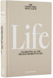 Printworks fotóalbum, Life, 28 x 19, 5 cm, elegáns könyvborító, 160 fotó 11 x 15 cm, 80 oldal, bézs (PW00568)