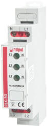 Relpol RLK-3K Moduláris visszajelző 3 fázisú 1piros és1zöld és 1sárga LED 863028 (RLK-3K)