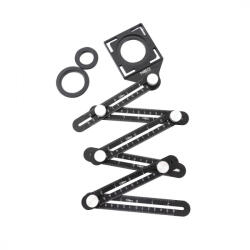 NEO TOOLS Szögmásoló, furatátjelölő és vonalzó, 6 oldalas, alumínium, ABS (72-351) - olaj