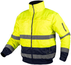 NEO TOOLS Láthatósági munkavédelmi kabát, Szigetelt, sárga, 3az1-ben, XXL (81-714-XXL)