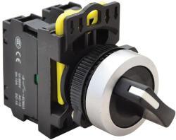 TRACON Karos kapcsoló, kétállású, rugóvisszatérítéses 1×NO+1×NC, 5A IP65 NYK3-S24BK Tracon (NYK3-S24BK)