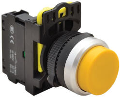 Tracon Kiálló nyomógomb, sárga 1×NO, 5A/230V AC-15, IP65 NYG3-HY (NYG3-HY)