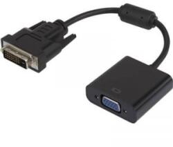 Renkforce DVI/VGA átalakító adapter, 1x DVI dugó - 1x VGA alj 24+1 pól. , aranyozott, fekete, ferrittel, Renkforce (RF-3301134)