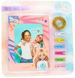 Big Dream Girls Summer Vibes" fotódíszkészlet - keret, színes mini fogó és arany zsinór (GDMPBD006)